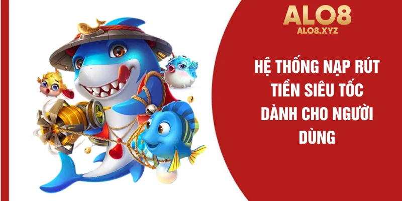 Hệ thống nạp rút tiền siêu tốc dành cho người dùng 